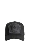 Dsquared2 Structured Black Cap With Bold Logo Patch In Black