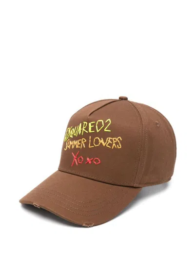 Dsquared2 Hats In Brown