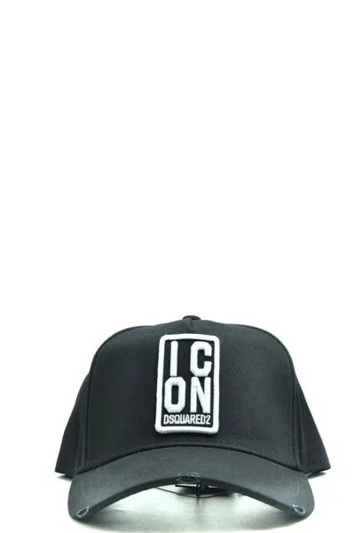 Dsquared2 Black Logo Cap In Grey