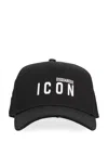 Dsquared2 Logo Printed Distressed Baseball Cap In Black