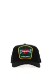 Dsquared2 Dsquared Black Gabardine Baseball Cap In Black