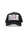 Dsquared2 Branded Baseball Cap Curved Peak In Black
