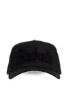 Dsquared2 Distressed Baseball Cap In Black