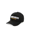 Dsquared2 Distressed Embroidered Baseball Cap In Black