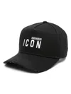 Dsquared2 Black Logo-print Baseball Cap In Black