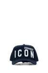 Dsquared2 Dsquared Men Navy Blue Gabardine Baseball Cap In Blue