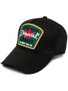 Dsquared2 Embroidered Logo Cotton Cap In Black