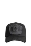 Dsquared2 Structured Black Cap With Bold Logo Patch In Black