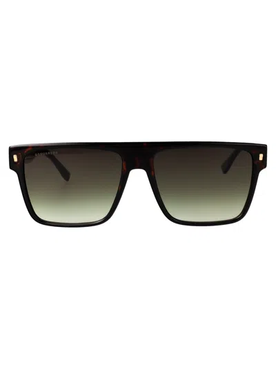 Dsquared2 Havana Acetate Glasses In Multi