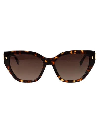 Dsquared2 Havana Acetate Sunglasses In Brown