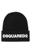 Dsquared2 Dsquared Men Black Wool Beanie Hat In Black