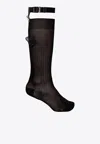 Dsquared2 Heart Appliqué Socks In Black
