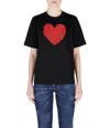 Dsquared2 Heart Embellished Crewneck T-shirt In Black