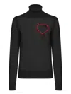 DSQUARED2 DSQUARED2 HEART EMBELLISHED TURTLENECK KNITTED JUMPER