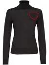 Dsquared2 Woman Turtleneck Black Size L Virgin Wool In 黑色