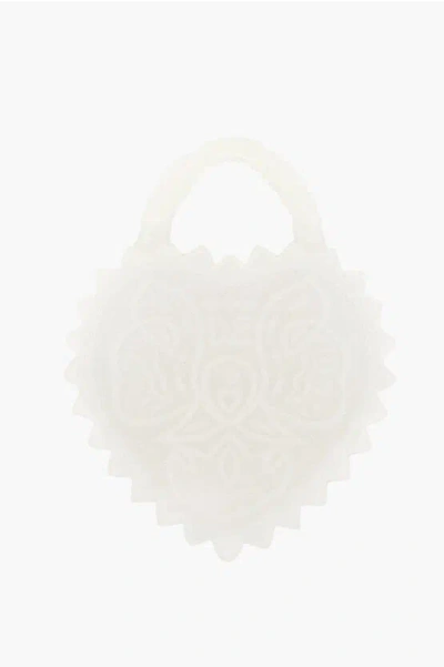 Dsquared2 Heart Shaped Abs Hand Bag With 3d Printing
