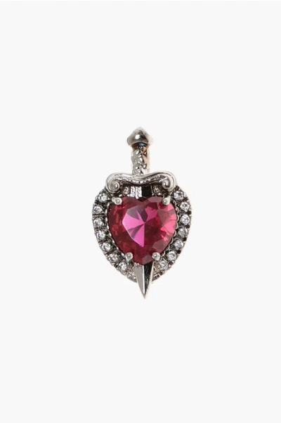 Dsquared2 Heart Shaped Stone Clip-on Single Earring