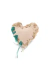 Dsquared2 Heart-shaped Leather Single Earring In Pattern