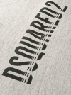 Dsquared2 Heather Grey Crew Neck Sweatshirt With Bold Graphic Logo In White