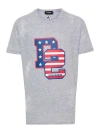 Dsquared2 Fitted Muscle T-shirt Featuring Graphic Print In Grey