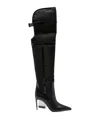 Dsquared2 Buckle-detail Pointed-toe Boots In Black