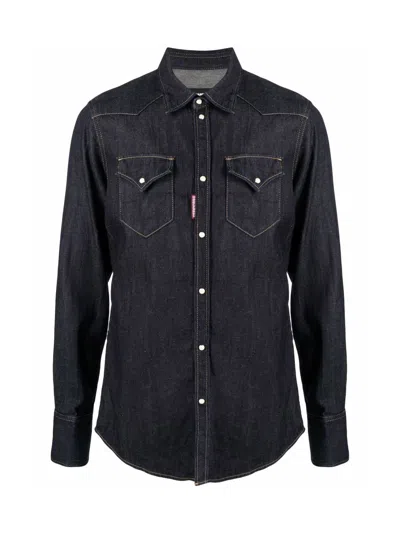 DSQUARED2 DSQUARED2 HEMP WESTERN DENIM SHIRT
