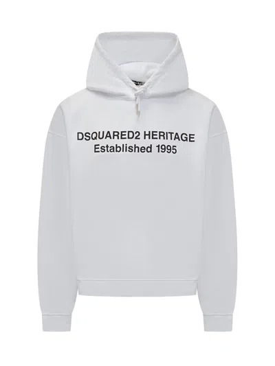 Dsquared2 Heritage Logo Hoodie In White