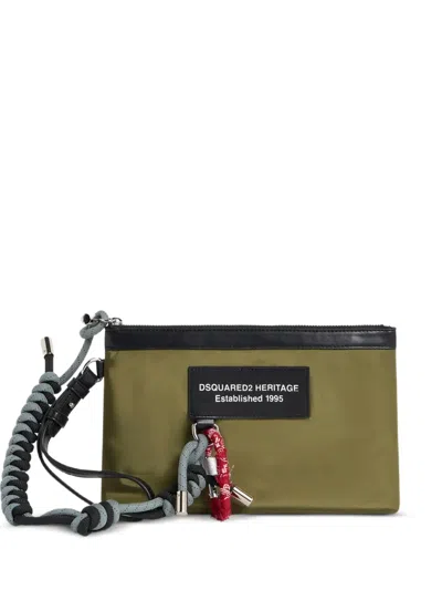 Dsquared2 Heritage Clutch In Grün