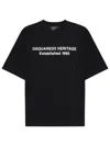 Dsquared2 Heritage Logo Loose Fit T Shirt In Black