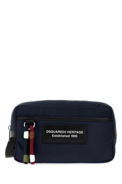 Dsquared2 Heritage Travel Wallet In Navy