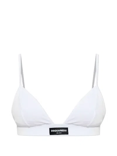 Dsquared2 Heritage Triangle Bralette In White