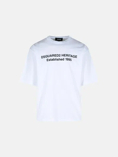 Dsquared2 'heritage' White Cotton T-shirt