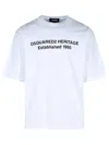 Dsquared2 Mens White Heritage 95 Text-print Cotton T-shirt Xl In White