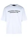 Dsquared2 Mens White Heritage 95 Text-print Cotton T-shirt Xl In White