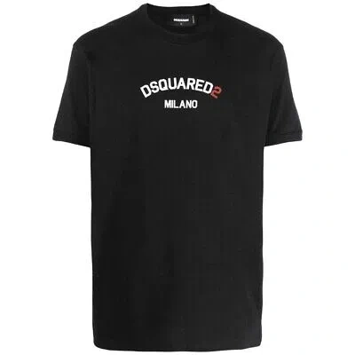 Pre-owned Dsquared2 Herren T-shirts S74gd0969 S22507 900 T-shirt In Schwarz