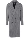 Dsquared2 Herringbone Double Breast Coat Clothing In Gray