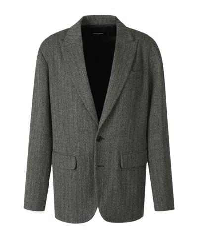 DSQUARED2 HERRINGBONE-PATTERN BLAZER
