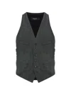 Dsquared2 Herringbone-pattern Waistcoat In Gray