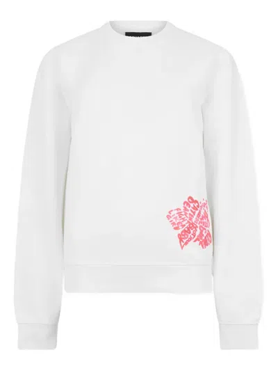 Dsquared2 Hibiscus Crewneck Knitwear In White