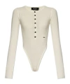 Dsquared2 Button-up Knitted Bodysuit In White