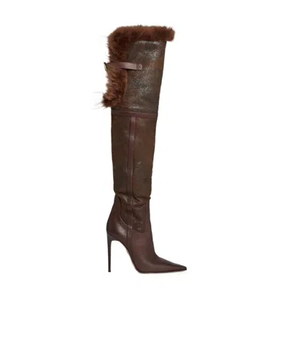 Dsquared2 High Heel Boots In Brown