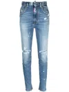 Dsquared2 High-rise Skinny Jeans In Blau