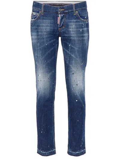 Dsquared2 High-rise Skinny Jeans In Blue