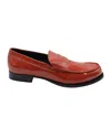 Dsquared2 High-shine Penny Loafers In Red Leather In Red