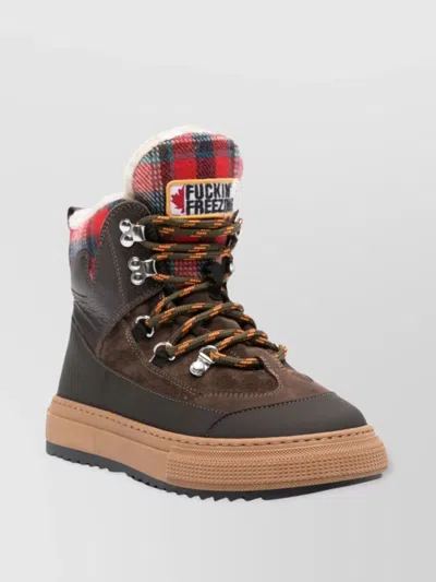 DSQUARED2 HIGH TOP LACE-UP BOOTS
