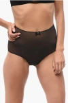 Dsquared2 Rhinestone-embellished Mesh Brief In Black