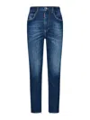 Dsquared2 High Waist Twiggy Blue Stretch Cotton Denim S In Blue