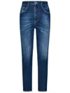 Dsquared2 High Waist Twiggy Blue Stretch Cotton Denim S In Blue