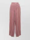 Dsquared2 High Waist Velvet Wide Leg Trousers