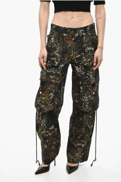 Dsquared2 High-waisted Cargo Pants With Camouflage Motif